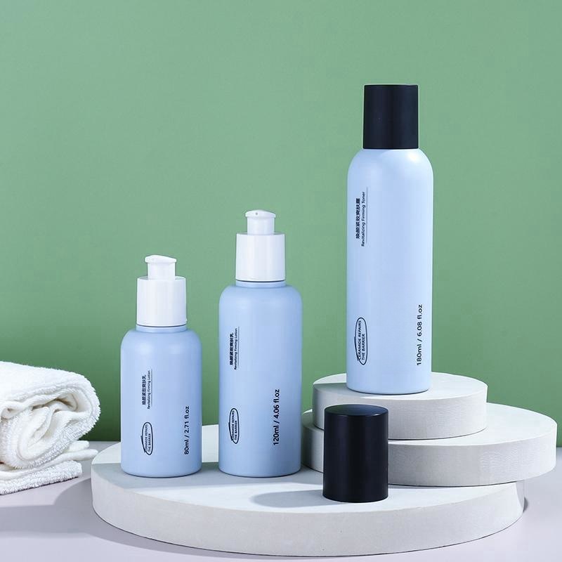 Lotion bottle round PETG thickened plastic skin care packaging material toner lotion press bottle
