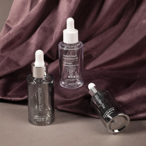 30ml essential oil bottle transparent PETG plastic thick wall flat shoulder travel packing essence dropper essential oil bottle