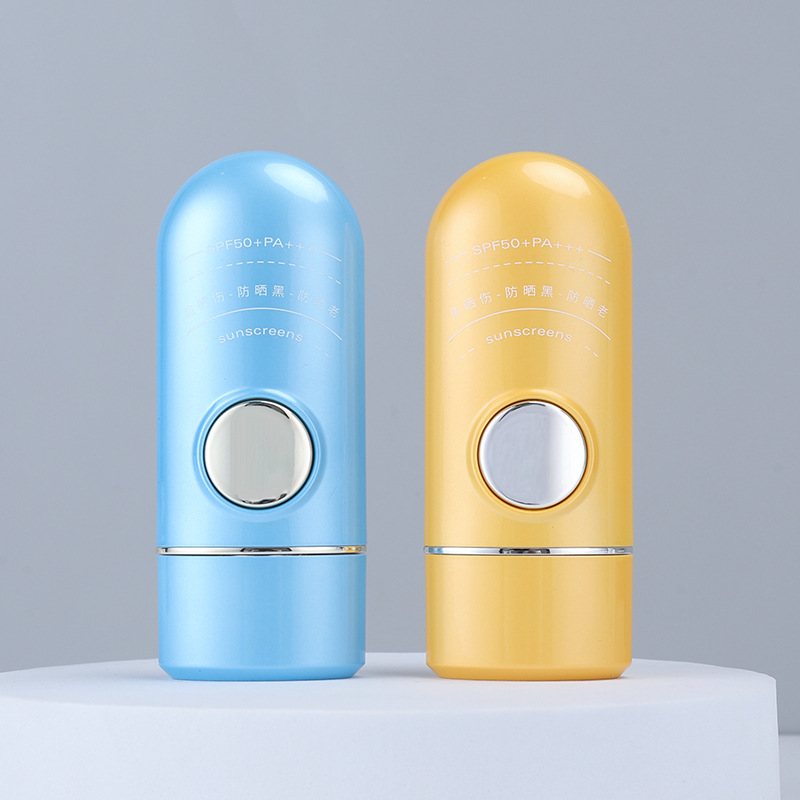 30ml sunscreen bottle Creative button plastic cosmetic packaging material oval packaging summer sunscreen bottle