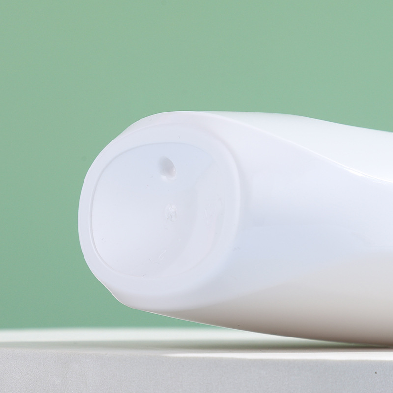 PET Plastic Flat Pump Bottle 500ml White/Purple