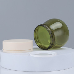 Manufacturer 160g cream bottle green creative plastic thickened cosmetic packaging material wide mouth packing cream cream bottle