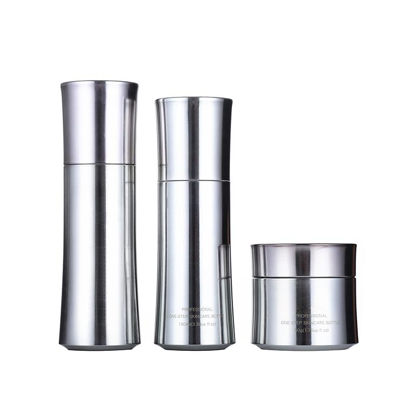 Manufacturer 50g cream bottle small waist style petg thickened cosmetic packaging material electroplating packing lotion cream bottle