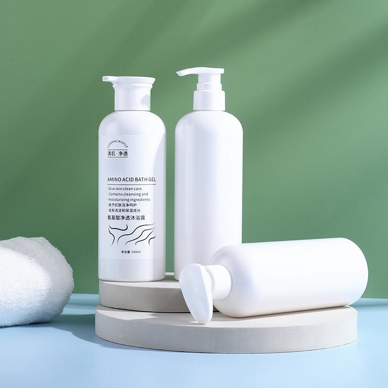 500ml shampoo bottle white push empty bottle washing and care packaging hotel shower gel shampoo bottle
