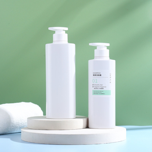 500ml shampoo bottle white push plastic daily necessities packaging square shower gel shampoo bottle