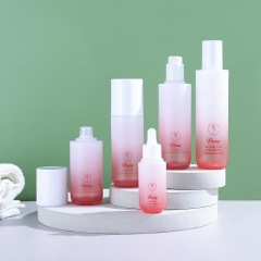Lotion bottle transparent plastic skin care packaging travel packaging press dropper essence lotion bottle