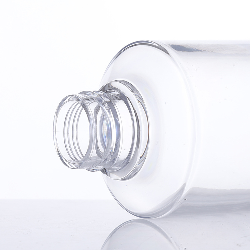 Manufacturer 400ml shower gel bottle transparent PETG wash and care packaging material oblique shoulder light luxury bathroom shampoo shower gel bottle