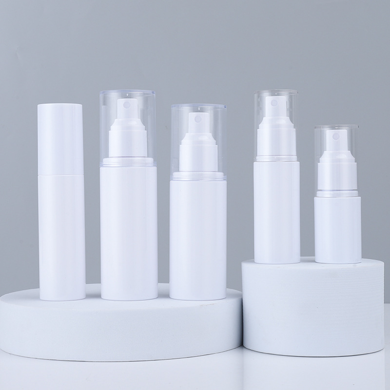 Spray bottle white card cover plastic skin care product packaging travel packaging lotion fine mist spray bottle