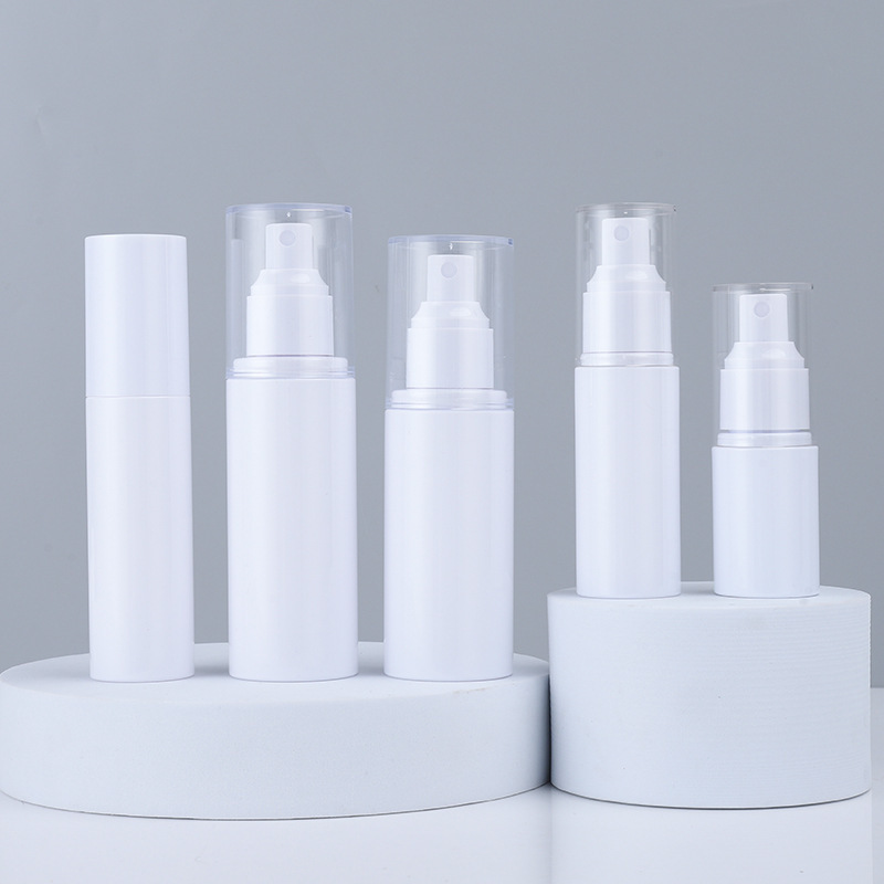 Spray bottle white card cover plastic skin care product packaging travel packaging lotion fine mist spray bottle