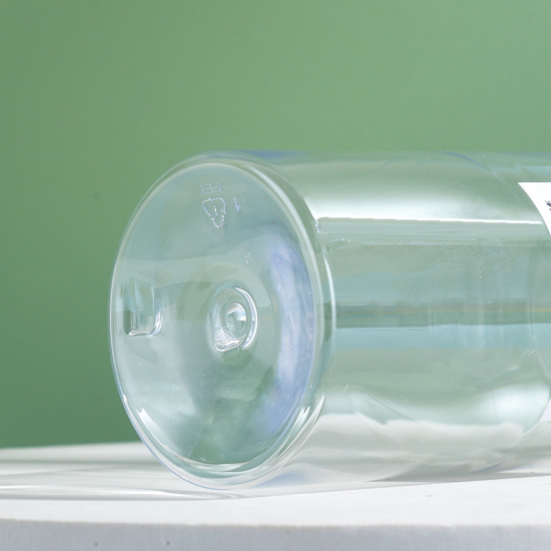 350ml hand sanitizer bottle transparent plastic round flat shoulder wash packaging material bathroom dispenser hand sanitizer bottle