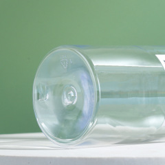 350ml hand sanitizer bottle transparent plastic round flat shoulder wash packaging material bathroom dispenser hand sanitizer bottle