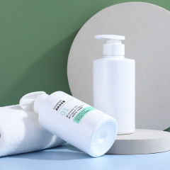 Manufacturer white 600ml shampoo bottle simple press plastic washing and care packaging material thickened homestay shampoo bottle