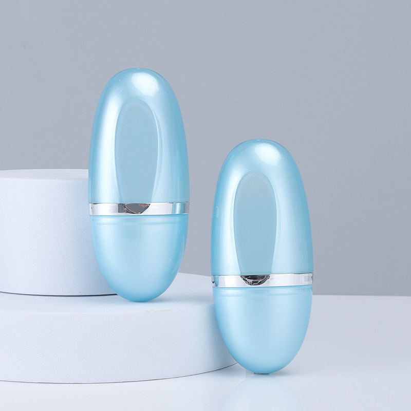 30ml sunscreen bottle Creative plastic cosmetic packaging double layer oval foundation isolation sunscreen bottle