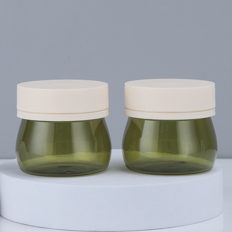 Manufacturer 160g cream bottle green creative plastic thickened cosmetic packaging material wide mouth packing cream cream bottle