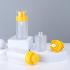 Clear Frosted PET Plastic Cylinder Pump Bottles 200ML