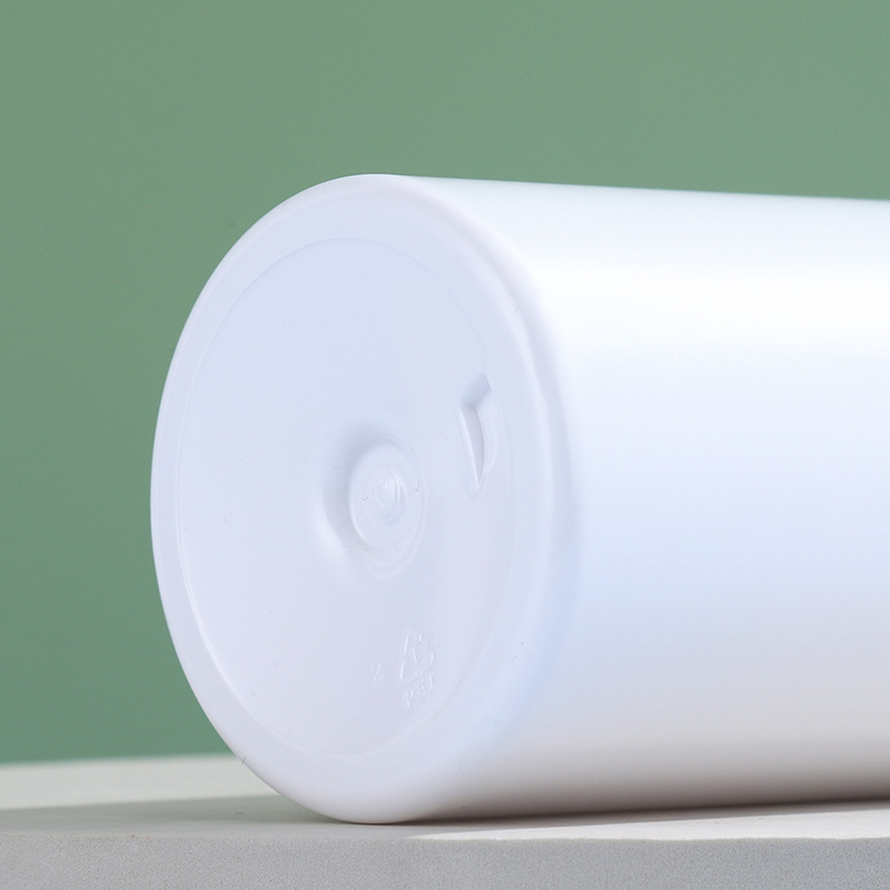 Manufacturer 300ml foam bottle simple press plastic white round shoulder packaging mousse cleansing hand soap foam bottle