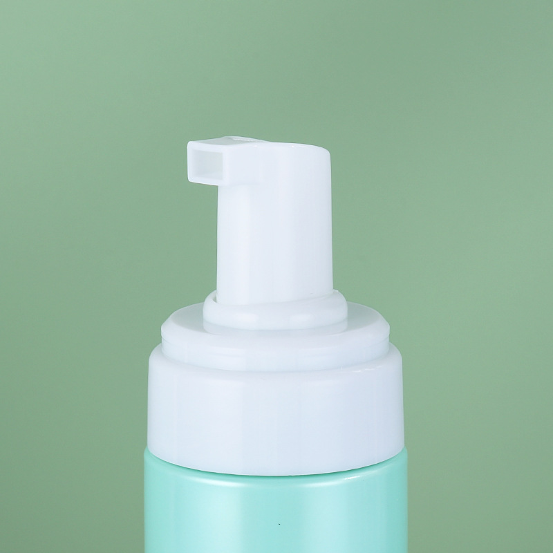 Green PET Plastic Cylinder Foam Soap Pump Bottle 150ml 5oz