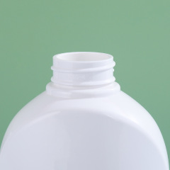 PET Plastic Flat Pump Bottle 500ml White/Purple