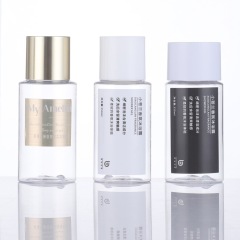 Transparent PET Plastic Cylinder Bottle with Screw Cap 50ml