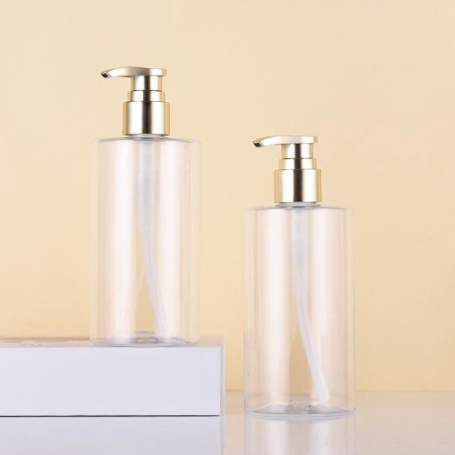 350ml hand sanitizer bottle transparent plastic round flat shoulder wash packaging material bathroom dispenser hand sanitizer bottle