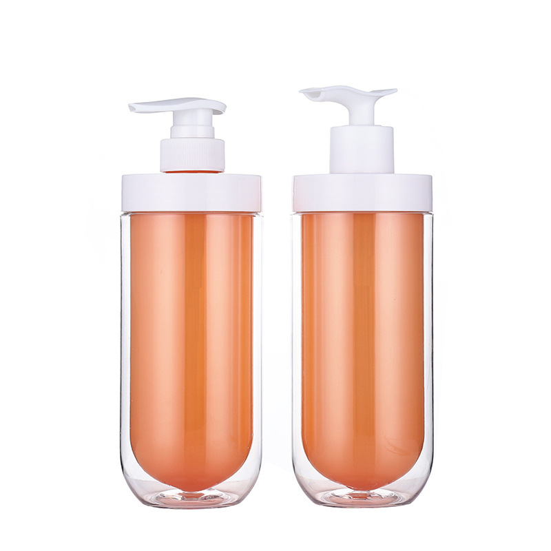 U Shape Double-Layer Plastic Bottle 500ml 16.9oz