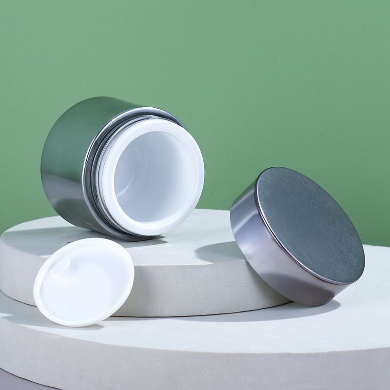 Manufacturer 50g cream bottle small waist style petg thickened cosmetic packaging material electroplating packing lotion cream bottle