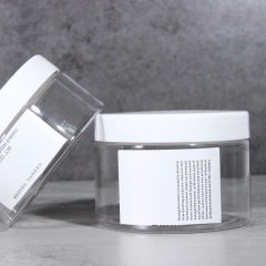 Transparent PET Plastic Straight Sided Wide Mouth Jar