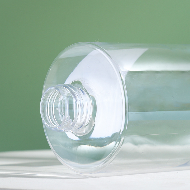350ml hand sanitizer bottle transparent plastic round flat shoulder wash packaging material bathroom dispenser hand sanitizer bottle