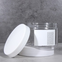 Transparent PET Plastic Straight Sided Wide Mouth Jar