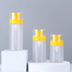 Clear Frosted PET Plastic Cylinder Pump Bottles 200ML