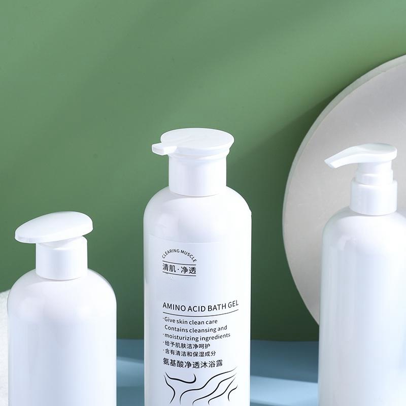 500ml shampoo bottle white push empty bottle washing and care packaging hotel shower gel shampoo bottle