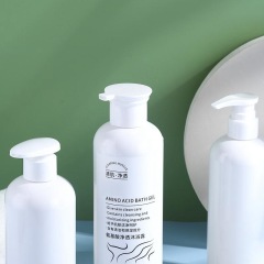 500ml shampoo bottle white push empty bottle washing and care packaging hotel shower gel shampoo bottle