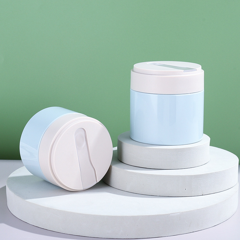 200g face cream bottle fashion plastic cosmetic packaging material with spoon hair mask mud mask jar face cream bottle