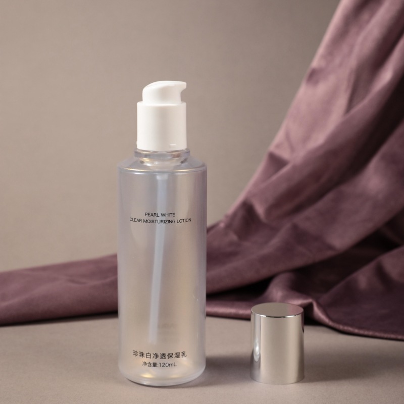 Lotion bottle transparent PETG thick wall oblique shoulder light luxury skin care product packaging material pure dew essence lotion bottle