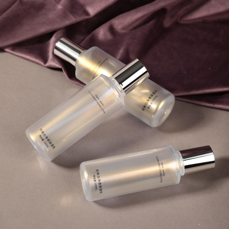 Lotion bottle transparent PETG thick wall oblique shoulder light luxury skin care product packaging material pure dew essence lotion bottle