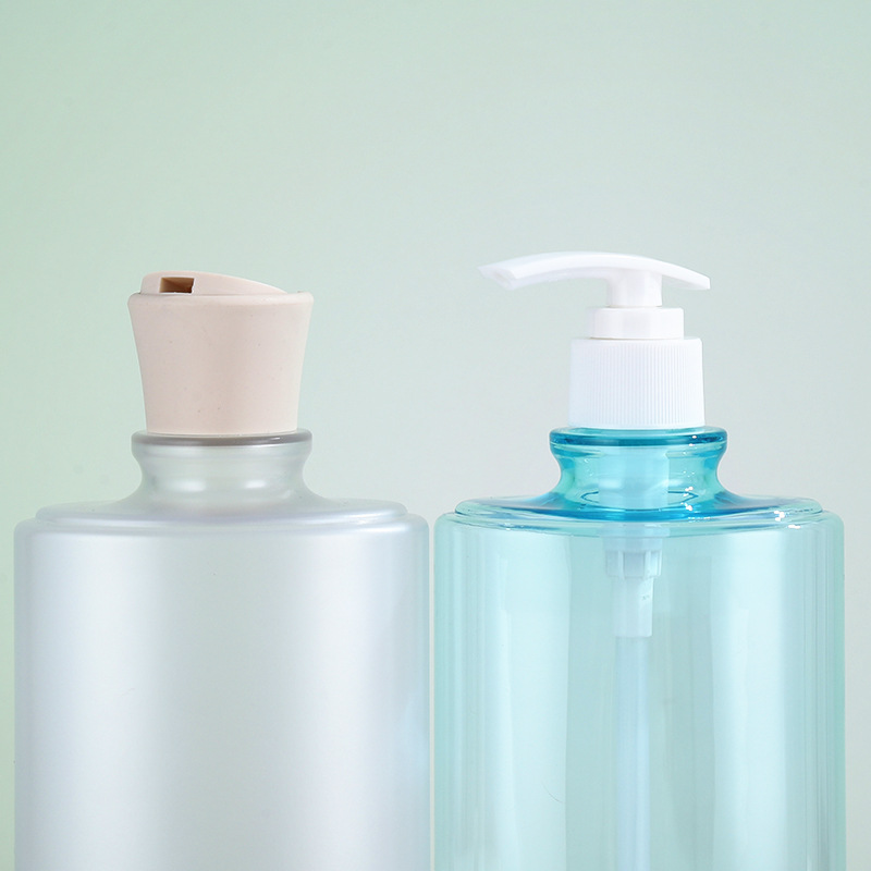 Clear PET Plastic Oval Flat Pump Bottle 300ml/12oz