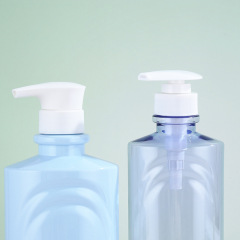 PET Plastic Oval Flat Pump Bottle 750ml Blue