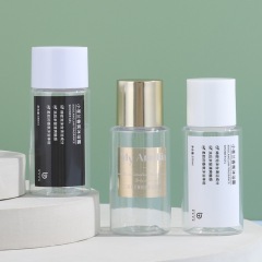 Transparent PET Plastic Cylinder Bottle with Screw Cap 50ml