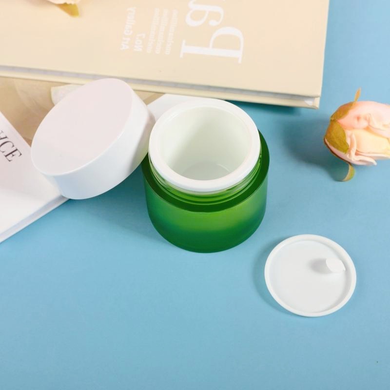 Manufacturer 50g cream bottle light luxury PETG thick wall cosmetic packaging round double layer packaging mask cream bottle