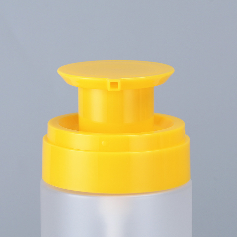 Clear Frosted PET Plastic Cylinder Pump Bottles 200ML