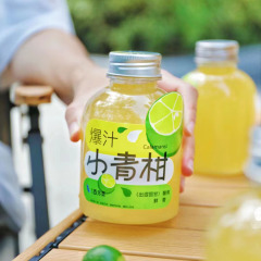 Internet celebrity milk tea bottle big belly bottle small capacity disposable 350ml juice beverage pet plastic bottle milk tea bucket manufacturer