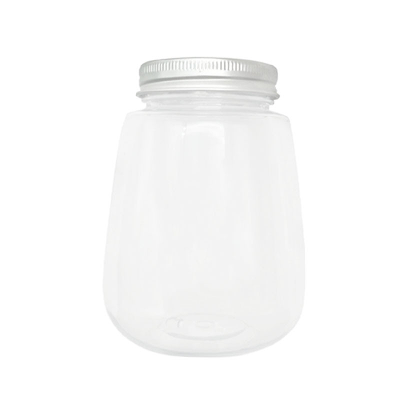 Yangzhi Ganlu U-shaped fat bottle disposable transparent plastic bottle with cover pet cold drink milk tea cup