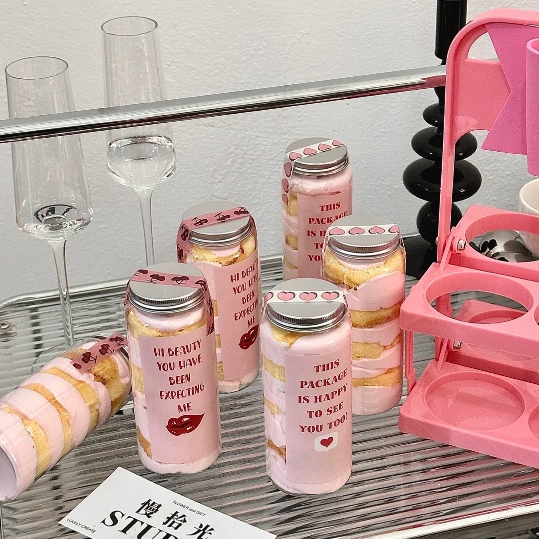Juice milk tea bottle 500ml PET plastic bottle disposable transparent net red beverage bottle in stock