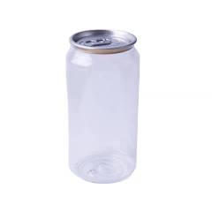 300ml transparent sealed slanted bottom milk tea bottle PET plastic jar food grade disposable sparkling water cans