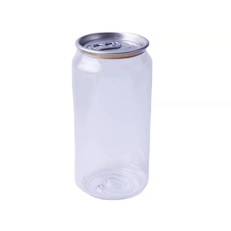 300ml transparent sealed slanted bottom milk tea bottle PET plastic jar food grade disposable sparkling water cans