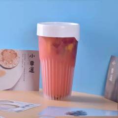 600mlPP Lele Cup Internet celebrity frosted plastic bottle handy cup juice vertical bottle manufacturer genuine lemon tea cup