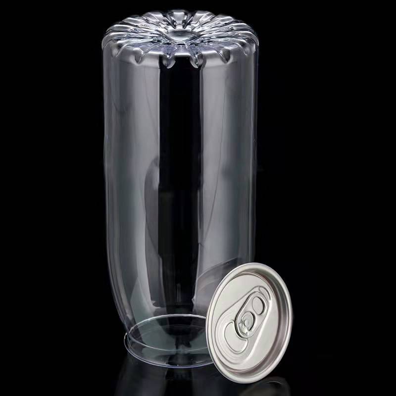 Can beverage bottle sealing plastic bottle 650ml creative disposable rotating sealed cans net red milk tea bottle