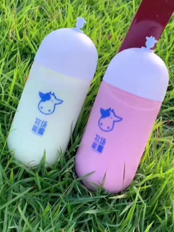 Disposable 500ml capsule bottle transparent milk tea pet take-away beverage with lid internet celebrity U-shaped plastic bottle factory