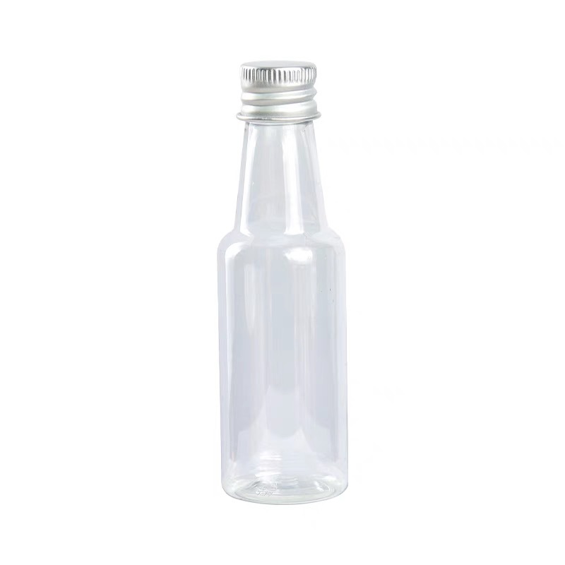 Coffee bottle 50ml disposable transparent plastic bottle with cover pet creative small wine bottle beverage cup