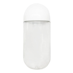 Disposable 500ml capsule bottle transparent milk tea pet take-away beverage with lid internet celebrity U-shaped plastic bottle factory