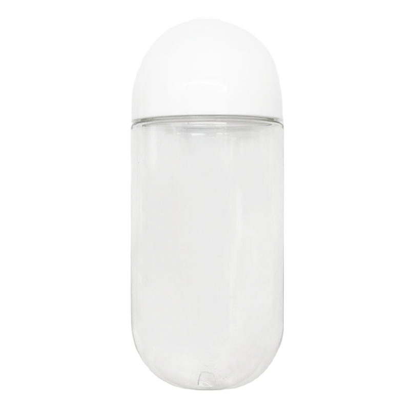 Disposable 500ml capsule bottle transparent milk tea pet take-away beverage with lid internet celebrity U-shaped plastic bottle factory